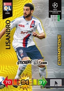 Sticker Lisandro López - UEFA Champions League 2010-2011. Adrenalyn XL n. 151 - Panini