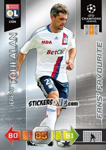 Sticker Jérémy Toulalan - UEFA Champions League 2010-2011. Adrenalyn XL n. 152 - Panini
