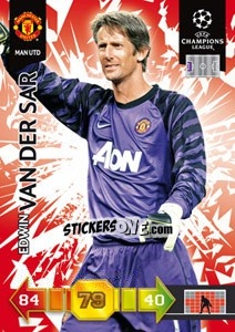 Sticker Edwin van der Sar - UEFA Champions League 2010-2011. Adrenalyn XL n. 155 - Panini