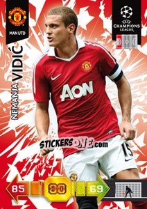 Sticker Nemanja Vidic - UEFA Champions League 2010-2011. Adrenalyn XL n. 157 - Panini
