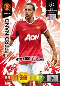 Cromo Rio Ferdinand - UEFA Champions League 2010-2011. Adrenalyn XL - Panini