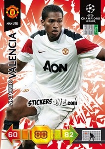 Sticker Antonio Valencia - UEFA Champions League 2010-2011. Adrenalyn XL n. 164 - Panini