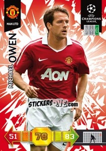 Sticker Michael Owen - UEFA Champions League 2010-2011. Adrenalyn XL - Panini