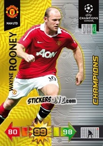 Sticker Wayne Rooney - UEFA Champions League 2010-2011. Adrenalyn XL n. 170 - Panini