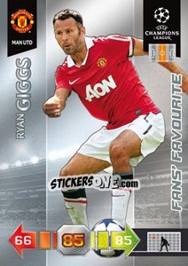Sticker Ryan Giggs - UEFA Champions League 2010-2011. Adrenalyn XL - Panini