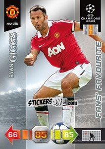 Sticker Ryan Giggs - UEFA Champions League 2010-2011. Adrenalyn XL n. 171 - Panini