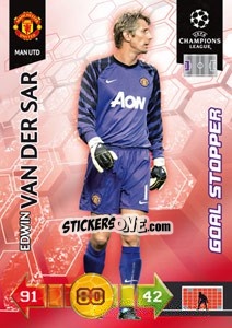 Sticker Edwin van der Sar - UEFA Champions League 2010-2011. Adrenalyn XL n. 173 - Panini