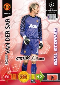 Sticker Edwin van der Sar - UEFA Champions League 2010-2011. Adrenalyn XL - Panini