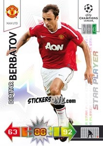 Cromo Dimitar Berbatov - UEFA Champions League 2010-2011. Adrenalyn XL - Panini