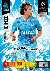 Cromo Gabriel Heinze - UEFA Champions League 2010-2011. Adrenalyn XL - Panini