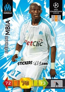 Sticker Stéphane Mbia - UEFA Champions League 2010-2011. Adrenalyn XL n. 180 - Panini