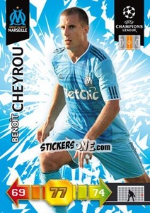 Sticker Benoît Cheyrou - UEFA Champions League 2010-2011. Adrenalyn XL - Panini
