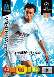 Sticker Mathieu Valbuena - UEFA Champions League 2010-2011. Adrenalyn XL n. 184 - Panini
