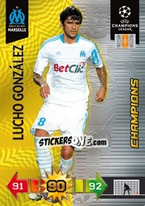 Cromo Lucho González - UEFA Champions League 2010-2011. Adrenalyn XL n. 188 - Panini