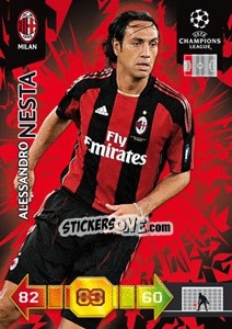 Figurina Alessandro Nesta - UEFA Champions League 2010-2011. Adrenalyn XL - Panini