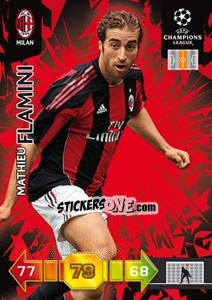 Sticker Mathieu Flamini - UEFA Champions League 2010-2011. Adrenalyn XL n. 198 - Panini