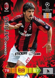 Sticker Gennaro Gattuso - UEFA Champions League 2010-2011. Adrenalyn XL n. 200 - Panini