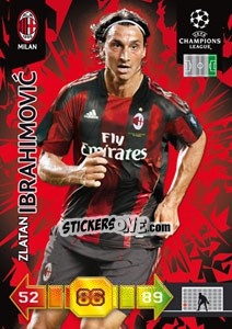 Sticker Zlatan Ibrahimovic - UEFA Champions League 2010-2011. Adrenalyn XL - Panini