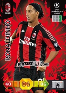 Sticker Ronaldinho - UEFA Champions League 2010-2011. Adrenalyn XL - Panini