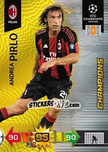Sticker Andrea Pirlo - UEFA Champions League 2010-2011. Adrenalyn XL n. 204 - Panini