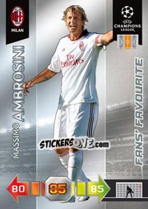 Sticker Massimo Ambrosini - UEFA Champions League 2010-2011. Adrenalyn XL n. 206 - Panini