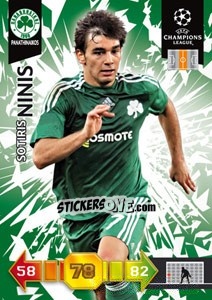 Sticker Sotiris Ninis - UEFA Champions League 2010-2011. Adrenalyn XL n. 212 - Panini
