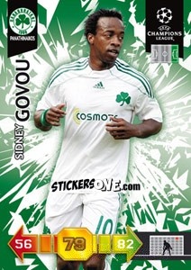 Sticker Sidney Govou - UEFA Champions League 2010-2011. Adrenalyn XL - Panini