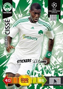 Sticker Djibril Cissé - UEFA Champions League 2010-2011. Adrenalyn XL - Panini