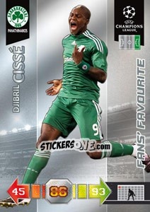 Cromo Djibril Cissé - UEFA Champions League 2010-2011. Adrenalyn XL - Panini