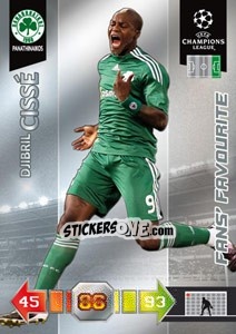 Sticker Djibril Cissé - UEFA Champions League 2010-2011. Adrenalyn XL n. 217 - Panini