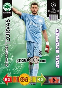 Sticker Alexandros Tzorvas - UEFA Champions League 2010-2011. Adrenalyn XL n. 218 - Panini