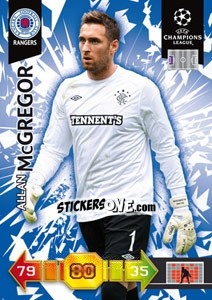 Sticker Allan McGregor - UEFA Champions League 2010-2011. Adrenalyn XL n. 220 - Panini