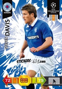 Sticker Steven Davis - UEFA Champions League 2010-2011. Adrenalyn XL n. 225 - Panini