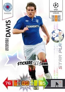 Sticker Steven Davis - UEFA Champions League 2010-2011. Adrenalyn XL n. 230 - Panini