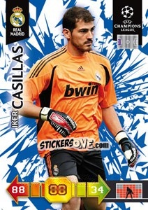 Sticker Iker Casillas - UEFA Champions League 2010-2011. Adrenalyn XL n. 231 - Panini