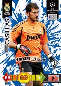 Sticker Iker Casillas - UEFA Champions League 2010-2011. Adrenalyn XL - Panini