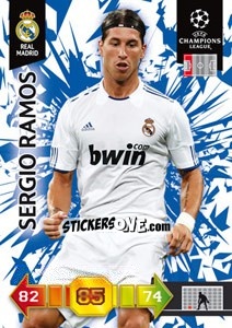 Cromo Sergio Ramos - UEFA Champions League 2010-2011. Adrenalyn XL - Panini