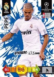 Sticker Pepe - UEFA Champions League 2010-2011. Adrenalyn XL n. 233 - Panini
