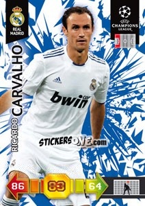 Sticker Ricardo Carvalho - UEFA Champions League 2010-2011. Adrenalyn XL n. 234 - Panini