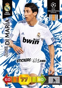 Figurina Ángel Di María - UEFA Champions League 2010-2011. Adrenalyn XL - Panini