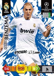Sticker Karim Benzema - UEFA Champions League 2010-2011. Adrenalyn XL n. 242 - Panini