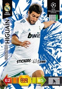 Sticker Gonzalo Higuaín - UEFA Champions League 2010-2011. Adrenalyn XL - Panini