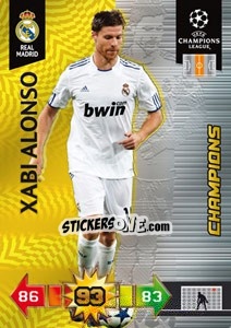 Sticker Xabi Alonso - UEFA Champions League 2010-2011. Adrenalyn XL n. 245 - Panini