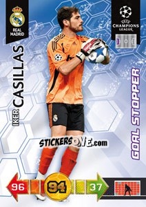 Figurina Iker Casillas - UEFA Champions League 2010-2011. Adrenalyn XL - Panini