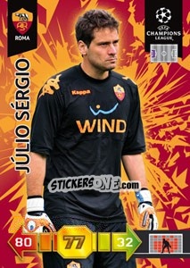Sticker Júlio Sérgio - UEFA Champions League 2010-2011. Adrenalyn XL - Panini