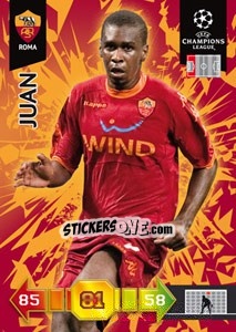 Sticker Juan - UEFA Champions League 2010-2011. Adrenalyn XL n. 254 - Panini