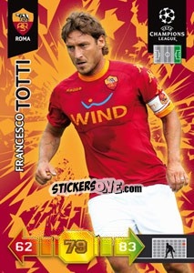 Sticker Francesco Totti - UEFA Champions League 2010-2011. Adrenalyn XL n. 260 - Panini
