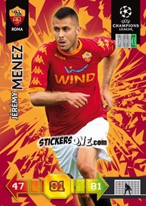Sticker Jérémy Menez - UEFA Champions League 2010-2011. Adrenalyn XL n. 261 - Panini