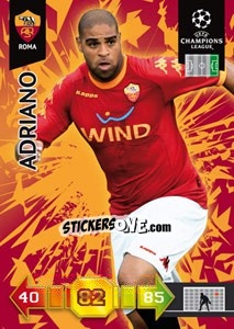 Sticker Adriano - UEFA Champions League 2010-2011. Adrenalyn XL n. 262 - Panini
