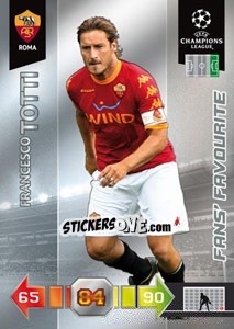 Sticker Francesco Totti - UEFA Champions League 2010-2011. Adrenalyn XL - Panini